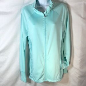 Danskin Mint Aqua Women’s Full-Zip Athletic Jacket, Size Large